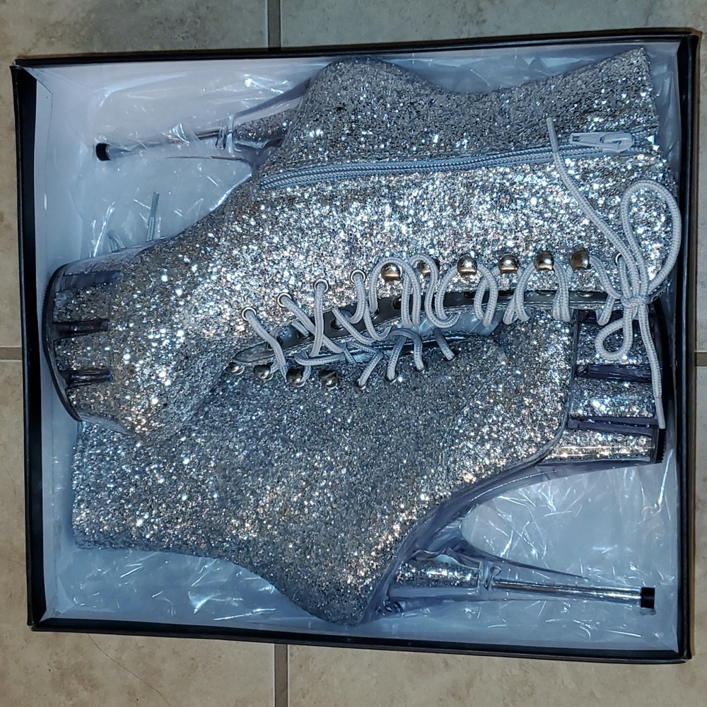 Pleaser Glitter Heels View 3